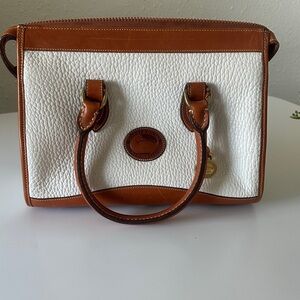 Dooney & Bourke White and Brown Satchel